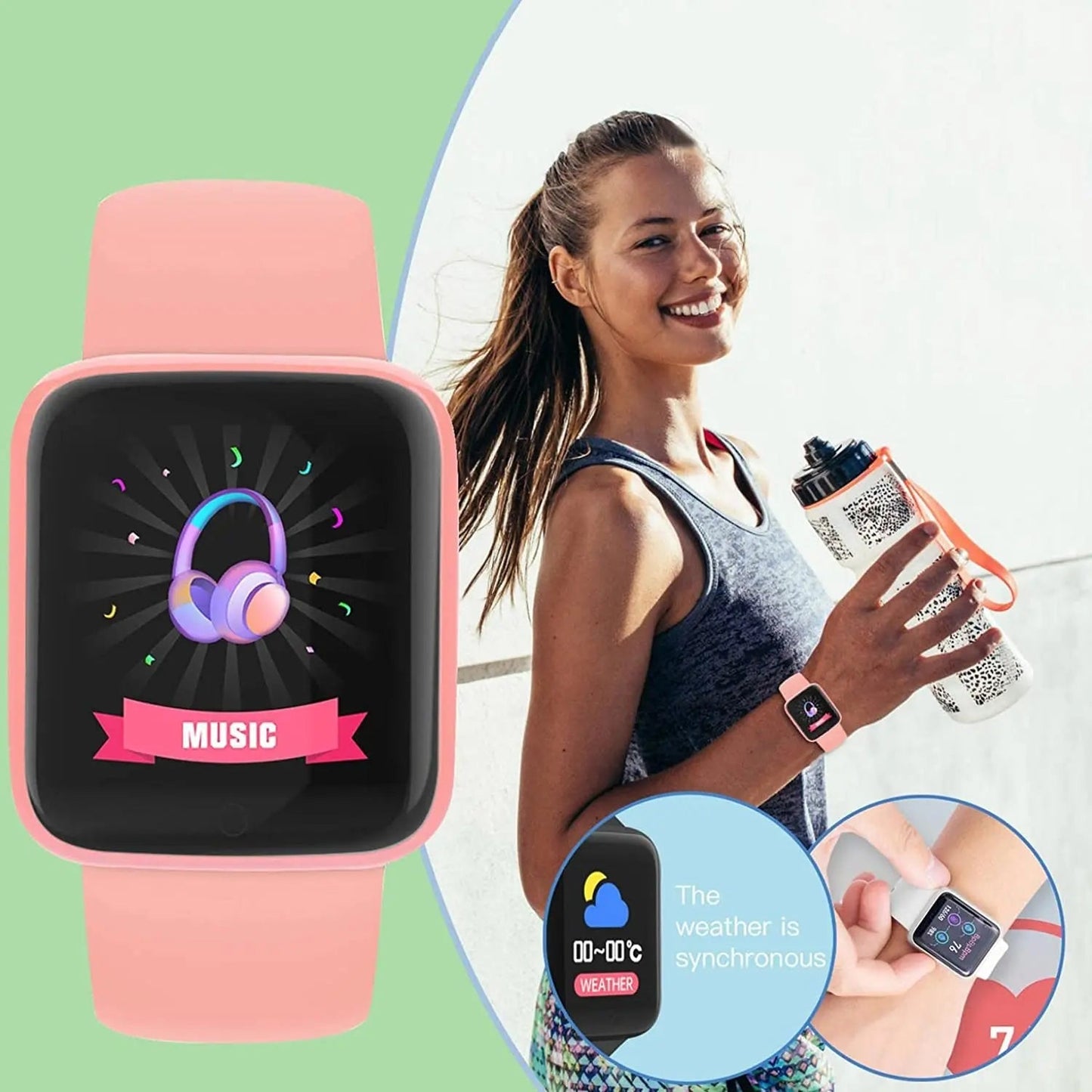 Multifunctional Smart Watch Men Women Bluetooth Connected Phone Music